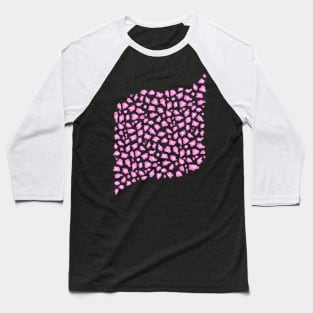 Leopard Print Pink Swirl Baseball T-Shirt